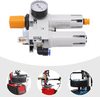 Tire Changer Machine Parts Air Pressor Oil Water Separator with Digital Tire Pressure Gauge Regulator Trap Filter Tire Changer Air Pressor Fit and Maximum Pressure of 145Psi