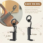 Magnetic Plus Guitar Phone Holder mount, Adjustable & Rotatable Arm, Supports iPhone 12+&Magsafe, Universal Phone Fit, Ideal for Digital Sheet Music, Teaching Videos, Live Streaming & Recording