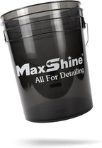 Maxshine 5 Gallon Universal Detailing Bucket (Black) – Car Wash Bucket for Scratch-Free Washing, Auto Detailing & Garage Storage – Holds Soap, Foam Cannon, Brushes, Microfiber Towels & More