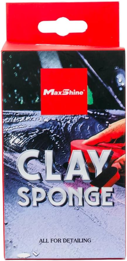 Maxshine Professional Clay Sponge | Long-Lasting Car Detailing Clay Alternative Lasts Up to 10x Longer Than Traditional Clay Bars | Removes Paint Contaminants for Smooth, Clean Finish