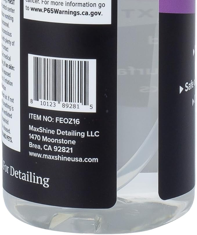 Maxshine FEX Iron Remover & Wheel Cleaner, 16oz, Unscented Liquid | Contaminant Removal, Safe for Paint, Wheels, Chrome | Visible Action for Automotive Detailing