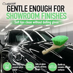 Nanoskin Pro-Grade 8.5" Car Detailing Brush - Durable Green Polystyrene Flagged Bristles, Acid Resistant, Gentle Surface Cleaning, Auto Wash, Tire & Wheel Scrub, Professional Automotive Detailer Tool