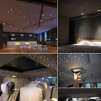 AKEPO 6W Fiber Optic Starlight Headliner Lights, 430pcs(0.75+1+1.5mm) 9.8ft/3m Mixed Optical Fiber +Sound Activated+28key RF Remote/APP Control Car Home Star Ceiling Light Kit