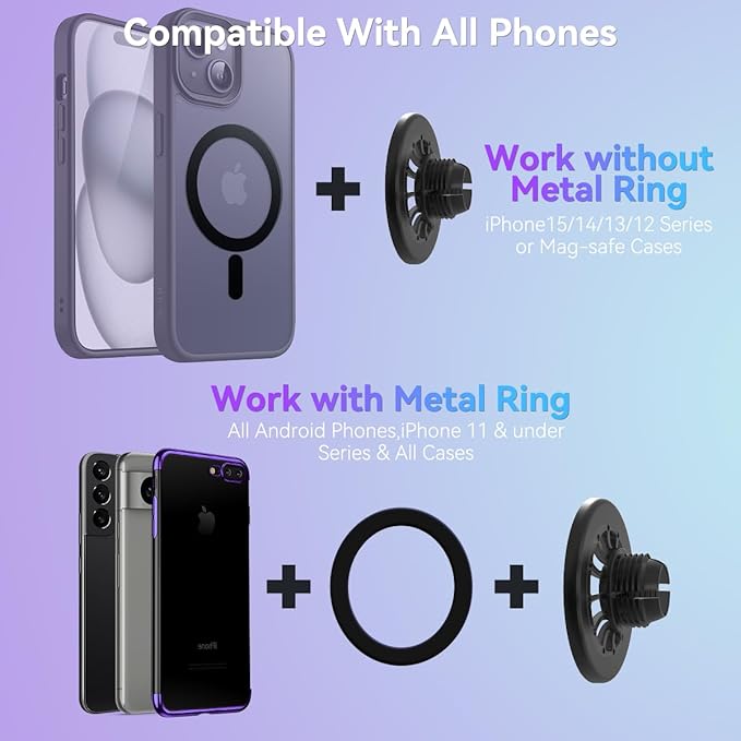 BEHAVE Magnetic Phone Holder for Mazda CX5 2024-2017,360°Adjustable Car Phone Mount fit for Magsafe iPhone,Compatible for iPhone,Android Smartphones