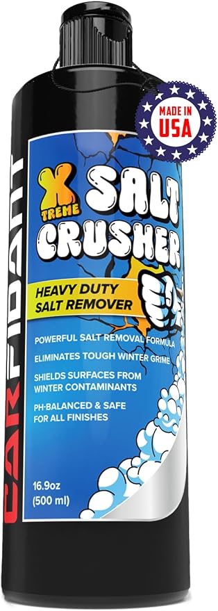 Carfidant Xtreme Salt Crusher – Boat Wash Soap & Salt Remover - Marine Engine Flush & Road Salts Neutralizer - Heavy Duty Cleaner for Boats, Jetskis, Cars - 16 fl. oz.