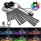 12pcs Motorcycle LED Underglow Kits,16 Million Colors A PP Control RGB Motorcycle LED Lights Sync to Music Waterproof DC12V.