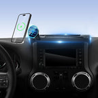 SKYLOTEC Phone Holder for Jeep Wrangler JK JKU 2011-2016 2017 2018 Accessories Car Magnetic Phone Mount Compatible with MagSafe, Strong Magnets Fast Wireless Charger Dashboard Mount Dash Tray