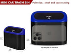 Ginsco Mini Car Trash Can with Lid, Small Car Garbage Can, Cute Leakproof ABS Car Trash Bin, Car Accessories for Interior, Garbage Bin for Car, Home, Office with 60pcs Trash Bags