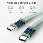 USB C Charger Type C Charger Fast Charging 10FT 45W Samsung Chargers 2-Pack with iPhone Air/17/17 Plus/17 Pro/17 Pro Max/16/16 Plus/16 Pro/16 Pro Max/15/15 Pro Max/iPad Pros/Galaxy S25 S24(Green)