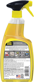 Goo Gone Automotive Adhesive Remover, Goo & Grime Cleaner for Bumper Stickers, Decals, Tree Sap, Brake Dust, Bird Droppings, Gum, Spray Paint, Asphalt, 24 oz with MicroFiber Buffing Towel