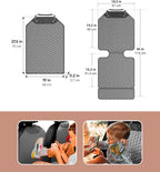 Owleys Set Seat Back Organizer & Car Seat Protector Hexy Waterproof & Non-Slip Protector for Child Car Cushion for Leather and Fabric Seats (Gray Set 2)