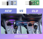 NJSBYL 1X Interior Cup Holder Ambient Lighting Circuit Board for B-MW 2 3 4 Series X1 X2 I3 M2 M3 M4 Pre-LCI Center Console Storage Tray Dash Trim Lamp LED Blue-Purple Replacement