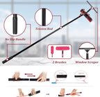 Telescopic Solar Panel Cleaning Brush Kit - 3-12M Reach, 35/55Cm Brush Head, Water Hose Compatible, Perfect for Solar Panels, Windows, Roofs, Pools & Rvs,55cm Brush Head,7M