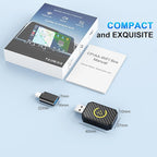 Mini Wireless CarPlay & Android Auto Adapter - Stable Fast Connection for iPhone/Android - Convert Factory Wired to Wireless for Cars 2016+