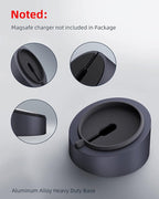 Stouchi Mag- Safe Charger Stand for 25W/15W MagSafe Charger Heavy-Duty Premium Metal Holder Base Desktop Tablet Mount for iPhone 17/16 Pro /16/15 Pro/15/14/13/12 -Grey