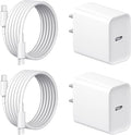 iPhone 17 16 15 Charger Fast Charging 2+2Pack 20W USB C Wall Charger with 6FT Fast Charging Cable Compatible with iPhone 17/17 Air/17 Pro/17 Pro Max/iPhone 16/15 Series, iPad Pro/AirPods