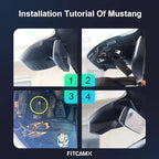 Fitcamx 4K Dash Cam Suitable for Ford F250 F350 XL XLT 2011-2025 (DZ-00455), OEM Factory Look, UHD 2160P Video, Built-in WiFi & APP, Loop Recording, G-Sensor, Easy to Install, 64GB MicroSD Card