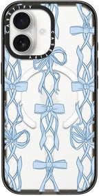 CASETiFY Impact iPhone 17 Case [Slim/Compatible with Magsafe / 8.2 ft. 4X Military Grade Drop Protection] - Ribbon Play - Clear Black