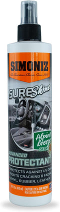 Simoniz Sure Shine Auto Detailer – 10 oz Bottle Professional Mist and Wipe Vehicle Protectant – Instantly Provides a Just Waxed Look & Feel - for Cars, Trucks, SUVs, Boats & Bikes (Alpine Breeze)