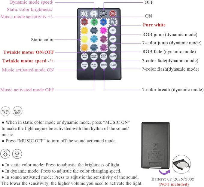 AKEPO 32W APP Twinkle Fiber Optic Lights Kit Music Activated RGBW Star Ceiling Sky Light, 1000pcs 16.4ft/5m 0.03in/0.75mm Optical Fiber Cable + 28key Remote + Crystals for Car & Media Room Decor