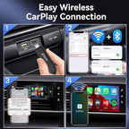 CarlinKit CarPlay Wireless Adapter MiNi SE 2026 - Auto Connect Online Update for iPhone, Apple CarPlay Wireless Adapter Convert OEM Wired CarPlay Cars, Plug & Play Dongle