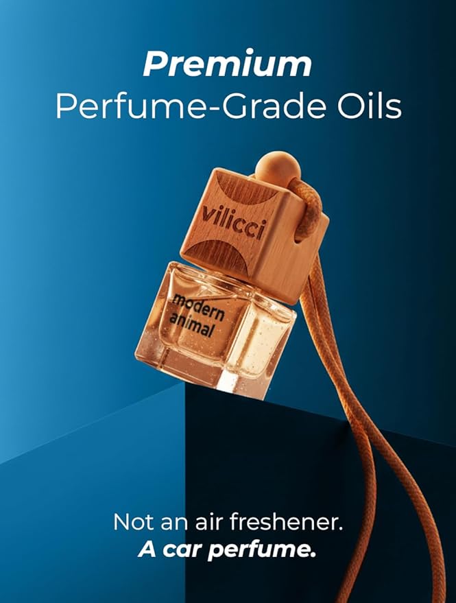 Vilicci Modern Animal Car Air Freshener | Long-Lasting Scent (Up to 120 Days) | Vegan, Cruelty-Free Hanging Car Diffuser