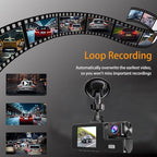 WiFi 1080P Dual Dash Camera for Car Front and Inside Dashcam Car Security Video Recorder,170°Wide Angle Vehicle Cam,WDR,G-Sensor,Loop Recording,Night Vision (WiFi Dual Dash Cam with 32G Card)