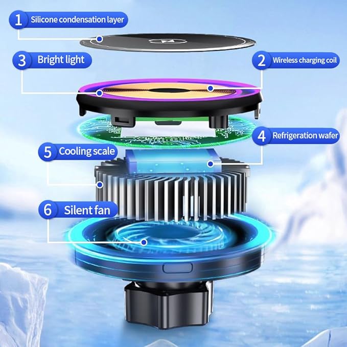 Car Magnetic Phone Mount for Hyundai Tucson 2025 2026 and Hyundai Santa Cruz 2025 2026 Auto Interior Accessories Best Cellphone Holder Fast 15W Wireless Charger Cell Phones Charging GPS Screen Stand