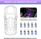 NJSBYL Blue-Purple Interior Ambient Lighting LED Circuit Board for 2016-2022 B-MW X1 F48, 2010-2017 5Series F07, 2012-2015 7Series F01 Coupe Sedan SUV Door Handle Trim/Storage/Pocket Atmosphere Light