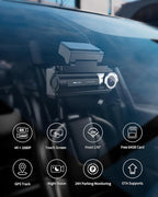 Dash Cam Front Rear, IMX415 Sensor 4K 30fps/2K 60fps+1080p, Touch Screen Dash Camera for Car, Voice Control, Built-in GPS WiFi, HDR Night Vision, 64GB Card, 160° Wide Angle, 24H Parking Monitoring