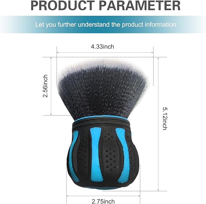 Car Detailing Brush, Ball-Shaped Cleaning Brush with Ultra Soft Dense Bristles, Non-Slip Handle and Storage Rack Design, Universal Multi-Purpose Gap Cleaner for Car Home Office (Blue)