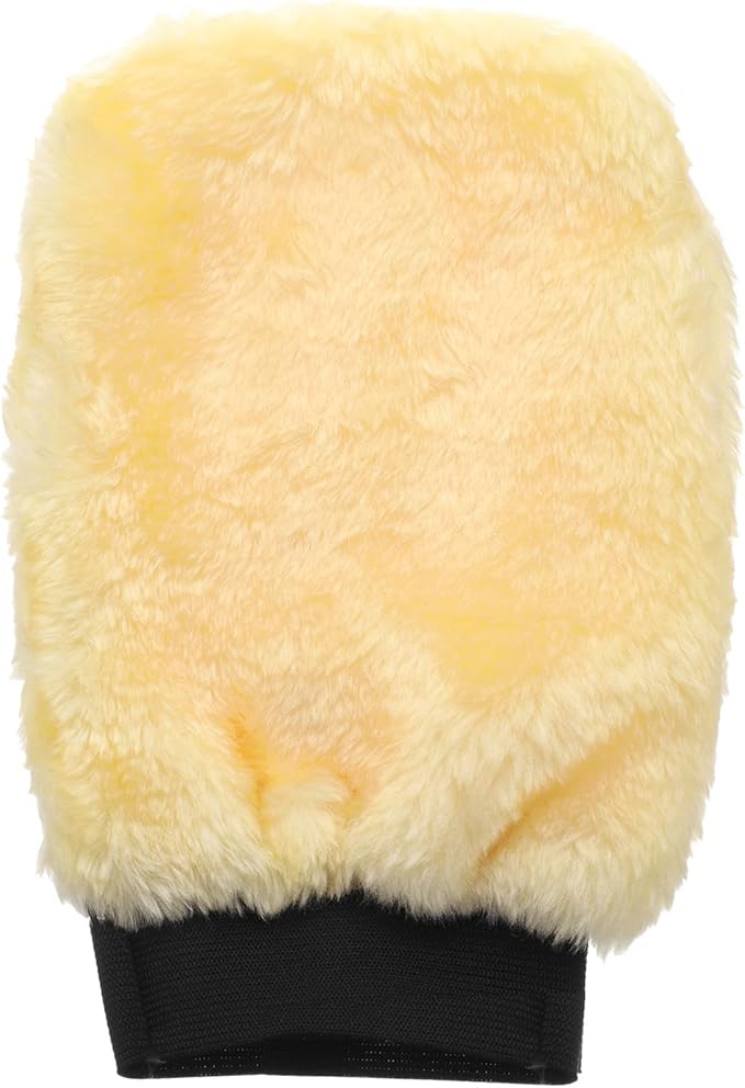 HARFINGTON Car Wash Mitts 9" x 5" Scratch Free Wash Gloves Absorbent Double Sided Plush Cleaning Drying Mitts for Car Washing Home Clean Yellow