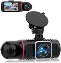 Dash Cam Front and Rear Inside 3 Channel, 1080P Dashcam with 64GB Card, Dash Camera for Cars with 24H Parking Monitor, Super Night Vision, Loop Recording, G-Sensor, WDR, 2.3" Screen for Taxi