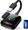 Wireless CarPlay Adapter & Android Auto Dongle – Plug & Play, Converts Wired to Wireless, Fast & Stable Connection, Compatible with iPhone iOS 10+, Android 11+ & 800+ Car Models (2016 & Newer)