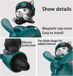 2 Pieces Car Air Fresheners, Cute Bear Pilot Car Diffuser, Propeller Air Outlet Vent Fresheners, Suitable for Automotive Interior Decoration (dog（A+B）)