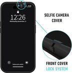 Spy-Fy iPhone 17 Pro Privacy Case | Front and Rear Camera Covers | MagSafe iPhone Case with Lens Protection | Camera Blocker for Privacy and Safety | Slim Shockproof Phone Cover 6,3-inch Black
