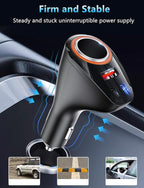 4 in 1 USB C Car Charger, 170W Multi USB Cigarette Lighter Adapter, Socket Splitter with 3 Ports, 12V/24V Dual USB Type C PD Fast Car Charger Adapter for iPhone 17/Air/16/15 Pro Max iPad GPS