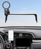Car Phone Holder for Honda Civic 2016-2021 Accessories Apply to 5/7 Inch Touch Screen Fixed Clip Magnetic Cell Phone Mount Hands-Free 360 Degree Rotation