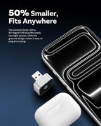 2026 Wireless CarPlay Adapter for iPhone ＆ Android Auto Mini Wired to Wireless Apple Car Play Adapter Plug & Play Compatible for iPhone iOS 10+ Android 11+ with After 2016 Cars