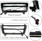 Car Inner Air Condition A/C Panel LED Lighting Ambient Light Trim Accessories For BMW 3 4 Series 3GT F30 F36 M3 M4 Center Control Two-color Atmosphere Lamp Panel Replacement Cover (Piano Black)