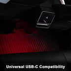 2PCS USB Ambient Light for Model Y Juniper/3 Highland Plug-in Type C Atmosphere Lamp fit for Cars RGB USB-C Portable Auto Ambient Lighting Night Light Accessories for Model Y Juniper