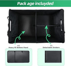 AOPHY Car Trunk Organizer, 75L Large Capacity Waterproof Auto Storage with Non-Slip Bottom Strips, Collapsible Cargo Organizer for Suv, Truck, Sedan, Portable Car Accessories for Women Men(Grey)