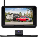Wireless Backup Camera Digital Signal 5 Inch HD 1080P Rear View Monitor Kit IP69 Waterproof Night Vision Reverse Cameras for Truck Car RV Pickup Camper Van