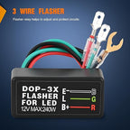 Nilight Turn Signal Switch with Flasher Relay Kit 4PIN ON Off ON Rocker Switch w/Blue LED Laser Etched SPDT Toggle Switches 12V 20A 24V 10A Jumper Wires for ATV UTV Tractor Motorcycle