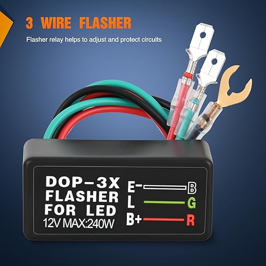 Nilight Turn Signal Switch with Flasher Relay Kit 4PIN ON Off ON Rocker Switch w/Blue LED Laser Etched SPDT Toggle Switches 12V 20A 24V 10A Jumper Wires for ATV UTV Tractor Motorcycle