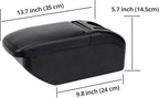 AULPHIKE Compatible with Nissan Versa Armrest 2007-2011 Car Center Console Organizer Armrests Double Layer Storage with USB Ports（Carbon Fiber Style）