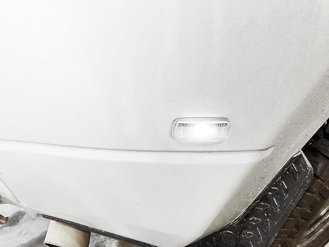 iJDMTOY Clear Lens All Xenon White LED Trunk Bed Marker Lights Set Compatible with Dodge 2010-18 RAM 2500HD 3500HD Dually Truck Double Wheel Side Fenders, Powered by Total 20 LED