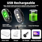 6PCS Wireless LED Strobe Lights with Remote Control, Wireless LED Warning Lights 8 Colors USB Charge IP65 Waterproof Anti-Collision, for Car Interior Motorcycle Bike Drone Car Truck RC Aircraft