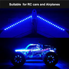 Waterproof LED Light Strips for RC Cars Trucks Airplanes Boats Drones Fixed Wing AR Wing Model Underglow Light (Blue)