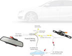 Backup Camera and Monitor Kit, 4.3" Car Vehicle Rearview Mirror Monitor for Car Reverse Camera Waterproof Car Rear View Camera with 9 LED Night Vision (4.3" Backup Camera)